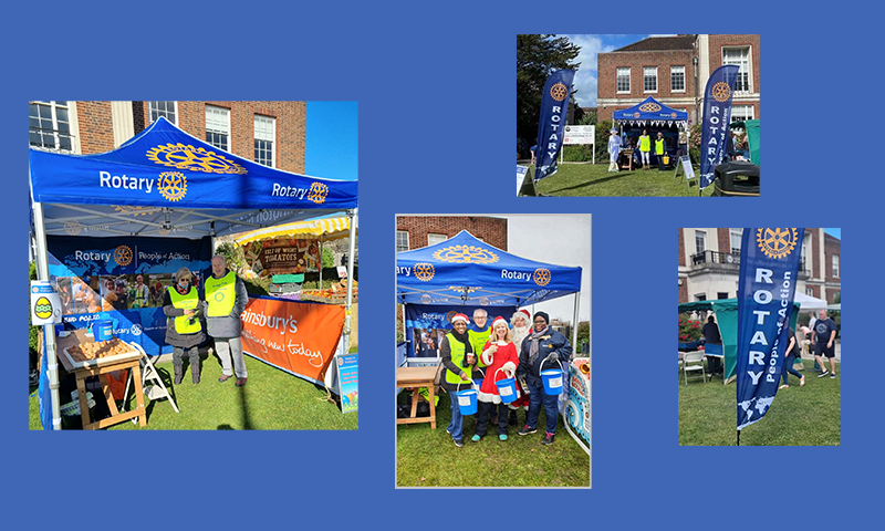 Members at the rotary stall at the Wallington Farmers Market